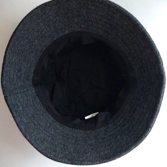 Wool Bucket Hat Structure Gray Black - Picture 5 of 5